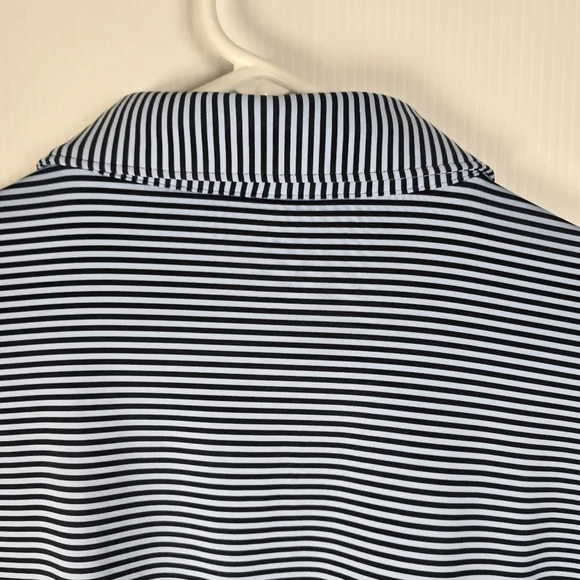 NWOT Peter Millar Summer Comfort Navy & Light Blue Striped Polo Shirt Size XL - Picture 11 of 11